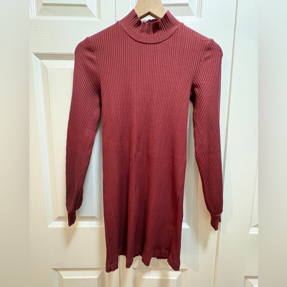 Wilfred (Aritzia) Crimson Long Sleeve Dress